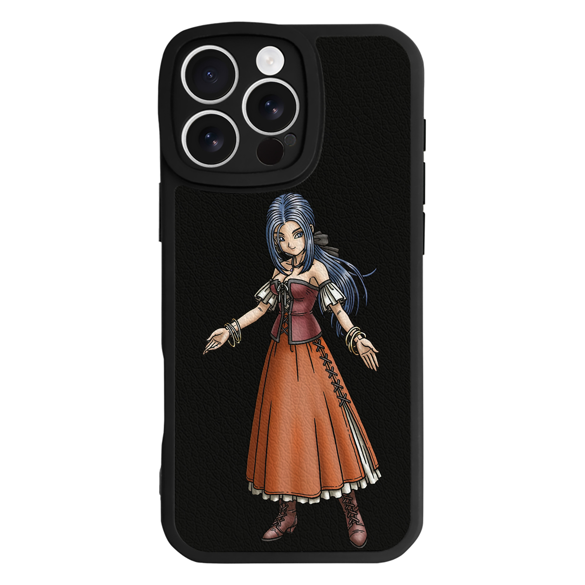 （画像用） ドラゴンクエスト Doragon Kuesuto Dragon Quest 【iPhone 16シリーズ対応】シリコンスマホケース（レザー調） 材質：シリコン